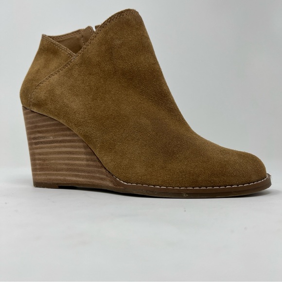 Lucky Brand Shoes - Lucky Brand Yakeena Brown Suede Wedge Ankle Boots, 8.5